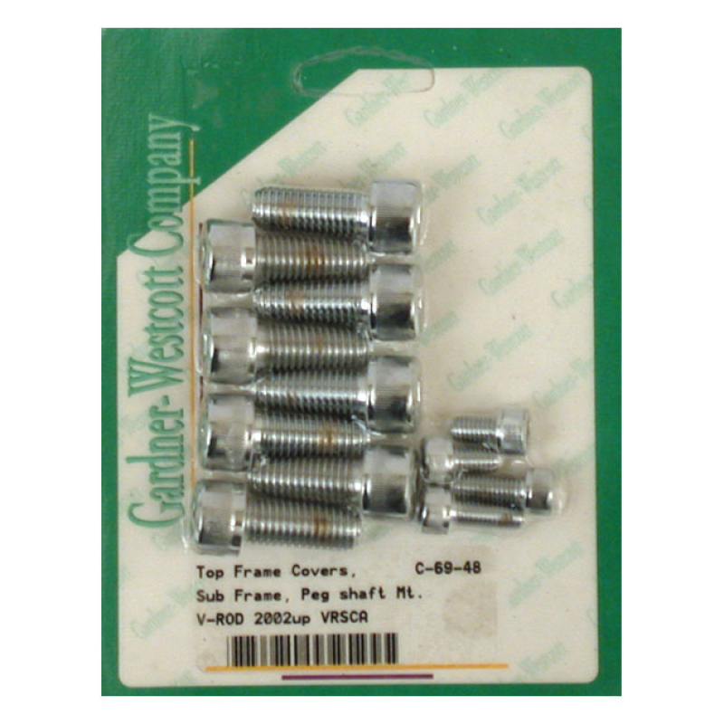 FRAME SCREWS WITH TOP COVERS. SET CHROME ALLEN 514352