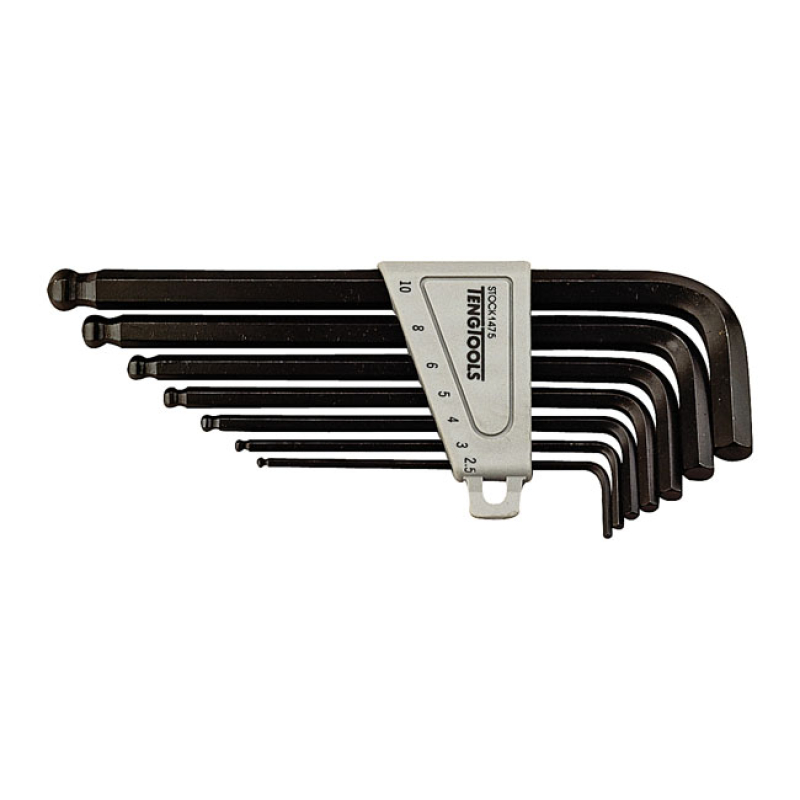 TENG TOOLS, BALL-END ALLEN WRENCH SET US SIZES 514432