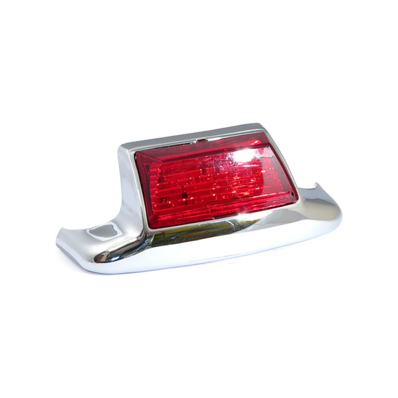 FENDER TIP WITH LIGHT, REAR CHROME WITH RED LENS AND LED. 514717
