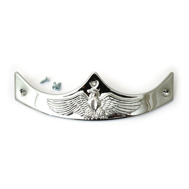 FRONT FENDER TIP, EAGLE EMBOSSED. CHROME FL STYLE FENDER TIP. FITS BOT 514790