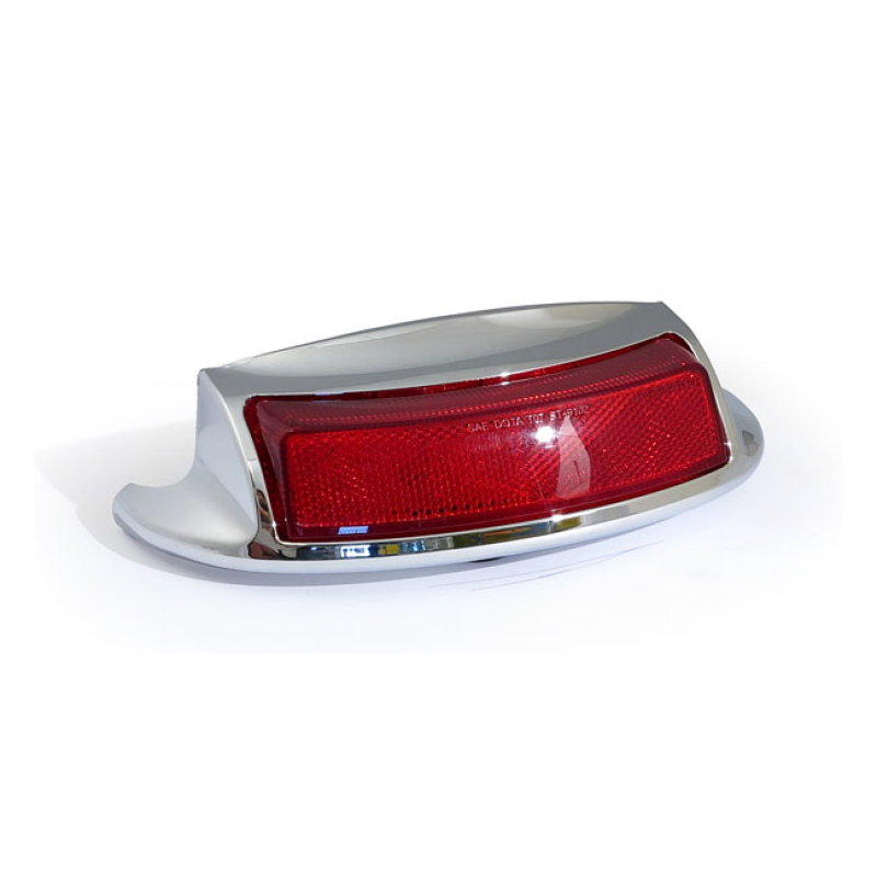 FENDER TIP WITH LIGHT, REAR CHROME WITH RED LENS AND CLEAR LED. 514956