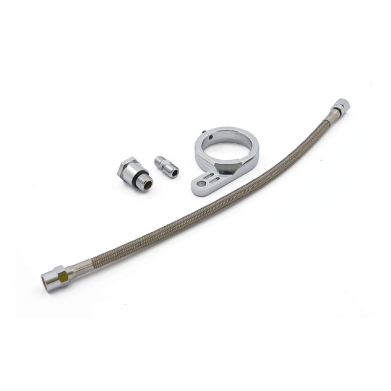 BRAIDED STEEL OIL LINE & BRACKET KIT COMPLETE WITH ALL REQUIRED COMPON 515357