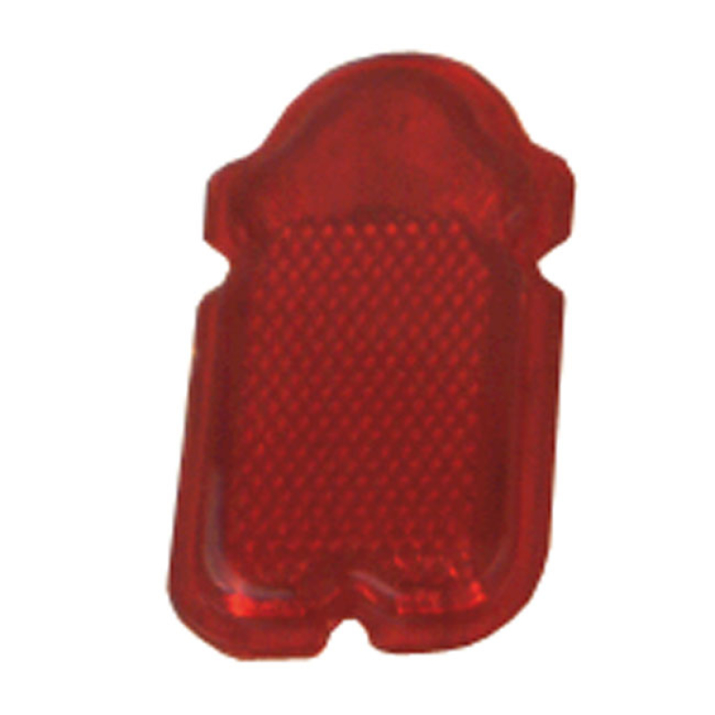 REPLACEMENT LENS, 47-54 TOMBSTONE TAILLIGHT - RED  - PLASTIC  - ECE AP 516090