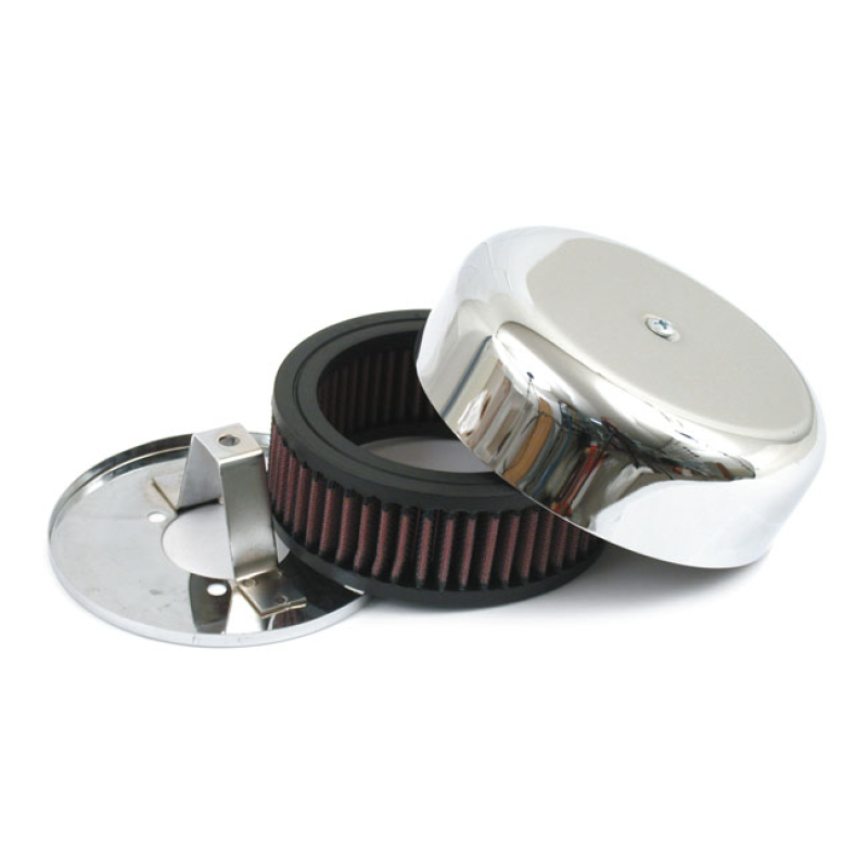 K&N, AIR CLEANER ASSEMBLY. CHROME BONNET 5.25&quot; (133MM) 516263
