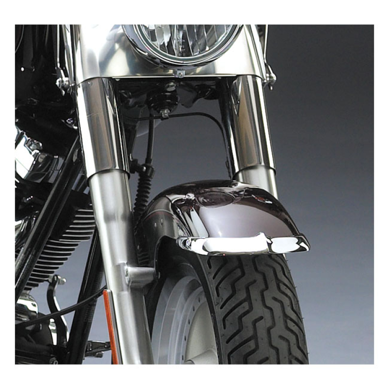 NATIONAL CYCLE, CAST FRONT FENDER TIP SET. CHROME INSTALLS TO THE FRON 516543