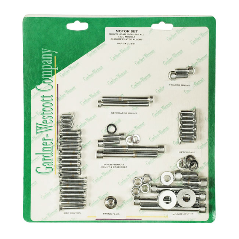 MOTOR SCREW SETS, CHROME ALLEN 517880