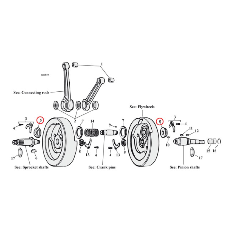 NUT, CRANKPIN 517915