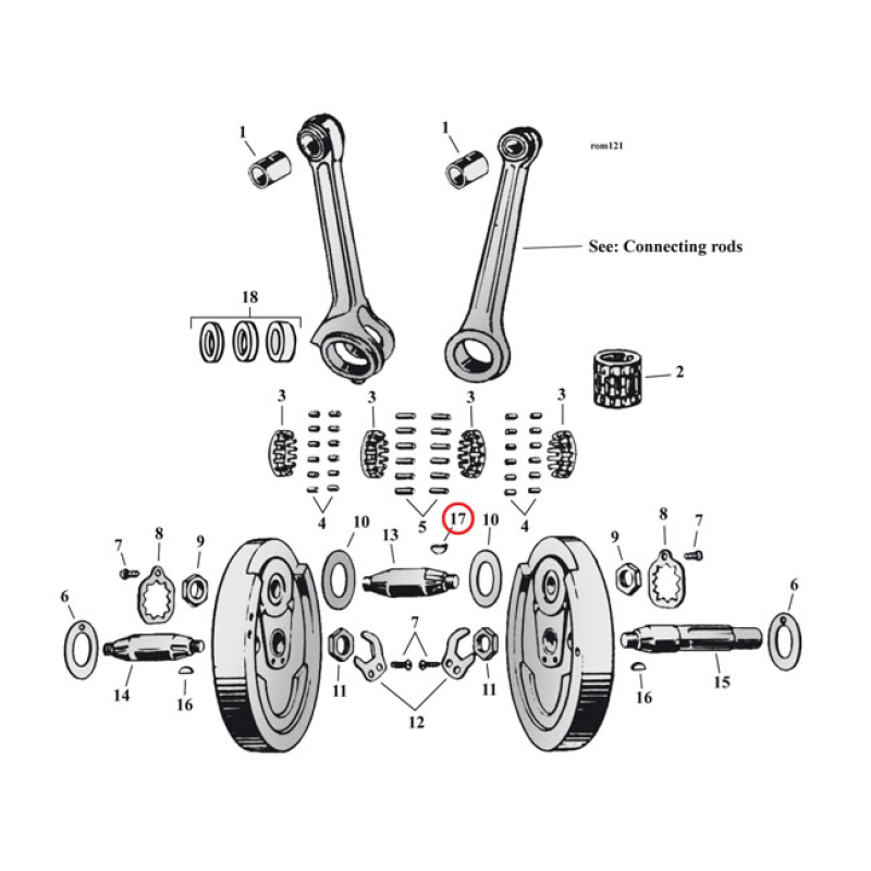 WOODRUFF KEYS, CRANKPIN 517950