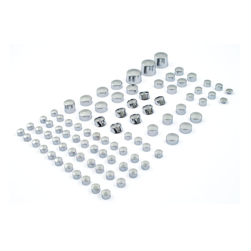 SMOOTHTOPPS, PUSH-ON COVER SET (87PC). CHROME 517968