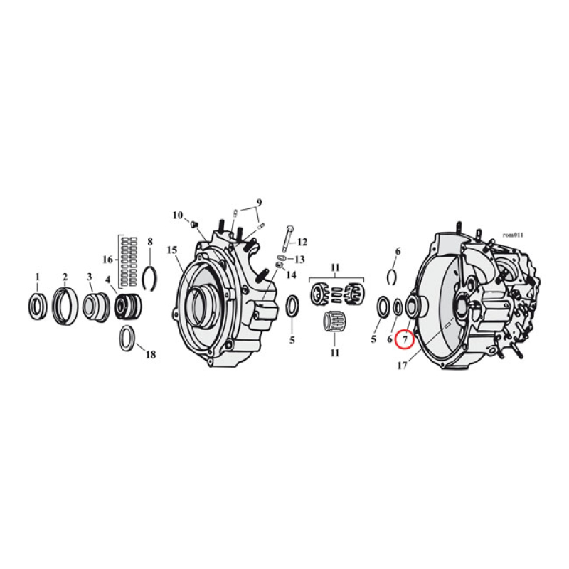 JIMS, PINION SHAFT BUSHING. STD +.010&quot; WITH LOCKING DETENTS. STEEL. IN 518134