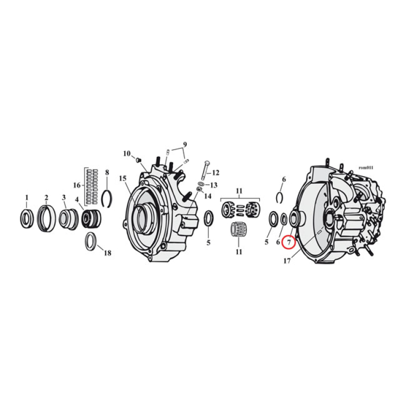 JIMS, PINION SHAFT BUSHING. +.032&quot; WITH LOCKING DETENTS. STEEL. IN CRA 518136