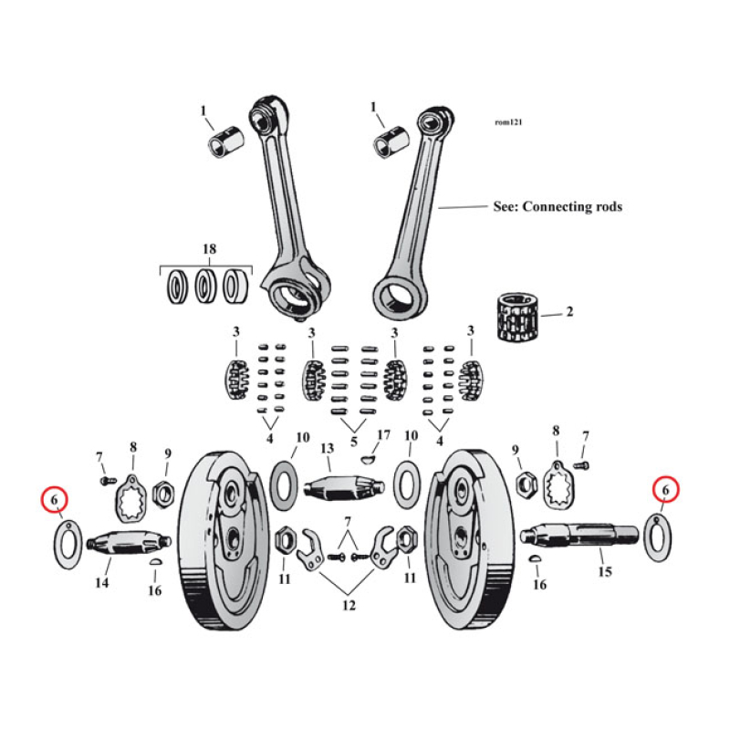 FLYWHEEL WASHER SET S.V., STD. (OUTSIDE) 519001
