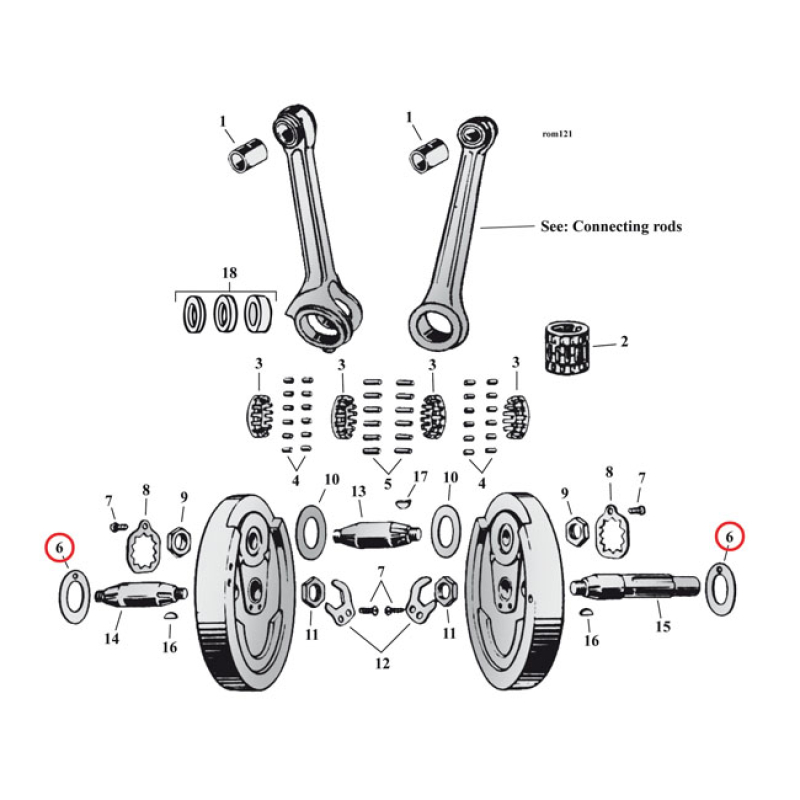 FLYWHEEL WASHER SV, .086&quot; (OUTSIDE) 519015
