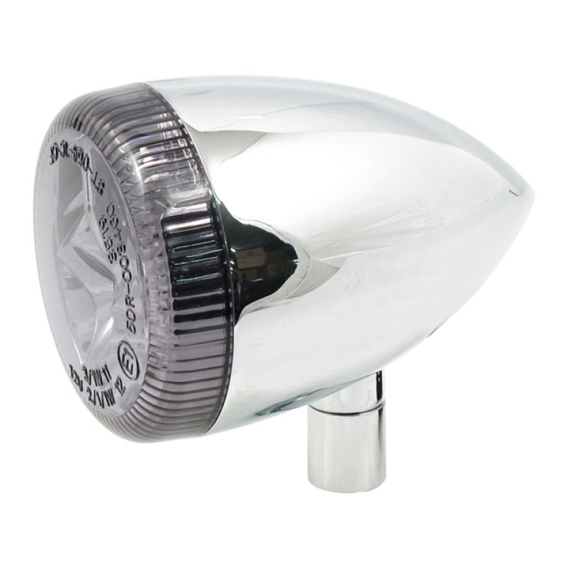 3-1 LED BULLET TAILLIGHT / TURN SIGNAL COMBO. CHROME. SMOKE 519174