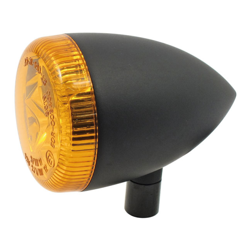 3-1 LED BULLET TAILLIGHT / TURN SIGNAL COMBO. BLACK. AMBER AMBER LENS. 519176