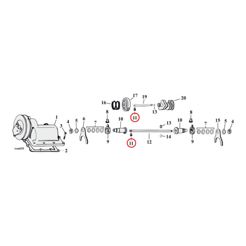 EASTERN LOCK SCREW, SHIFTER CAM SHAFT 519720