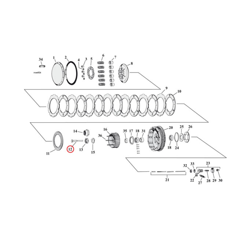 CLUTCH RELEASE ROD SET 519801