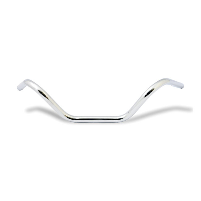 BUCKHORN HANDLEBAR 1&quot; CHROME CHROME PLATED STEEL. DIMPLED. APPROX. DIM 520135