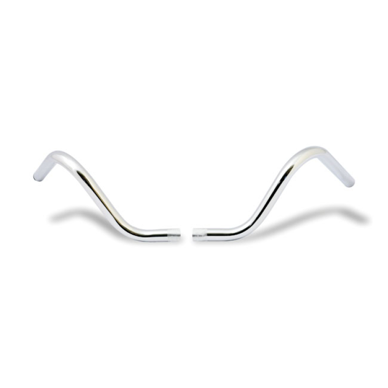 2-PIECE BUCKHORN STYLE HANDLEBAR 1&quot; CHROME CHROME PLATED STEEL. COMPAT 520145