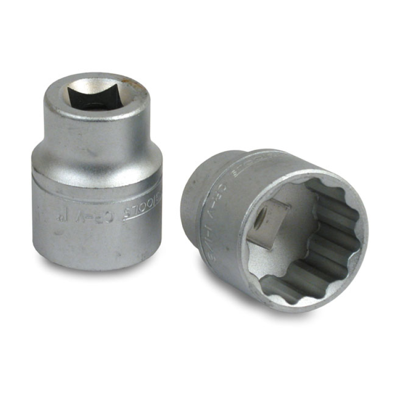 TENGTOOLS, SOCKET 1&quot; 12-POINT SOCKET WITH 1/2&quot; DRIVE. CHROME VANADIUM, 521041