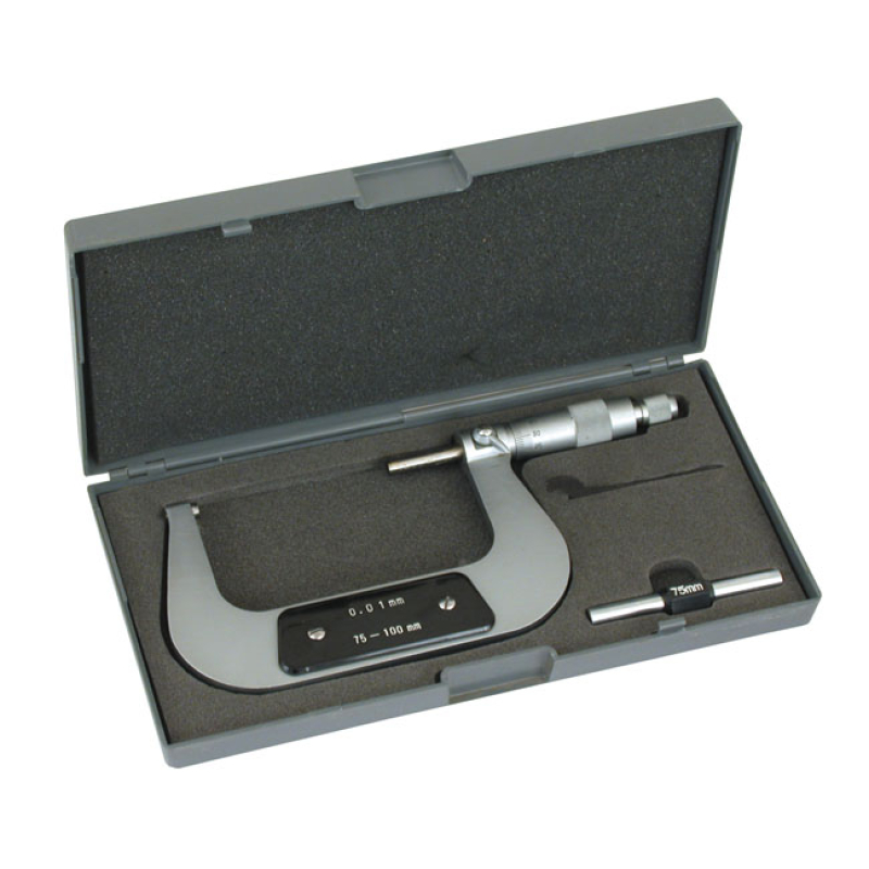 LIMIT MICROMETER 75-100MM STAINLESS STEEL. FORGED FRAME. MATTE CHROME 521121