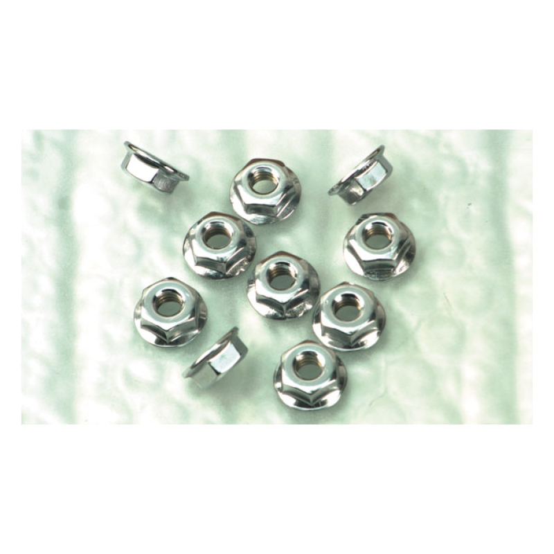 M6 X 1.0 FLANGED NUT CHROME 524703