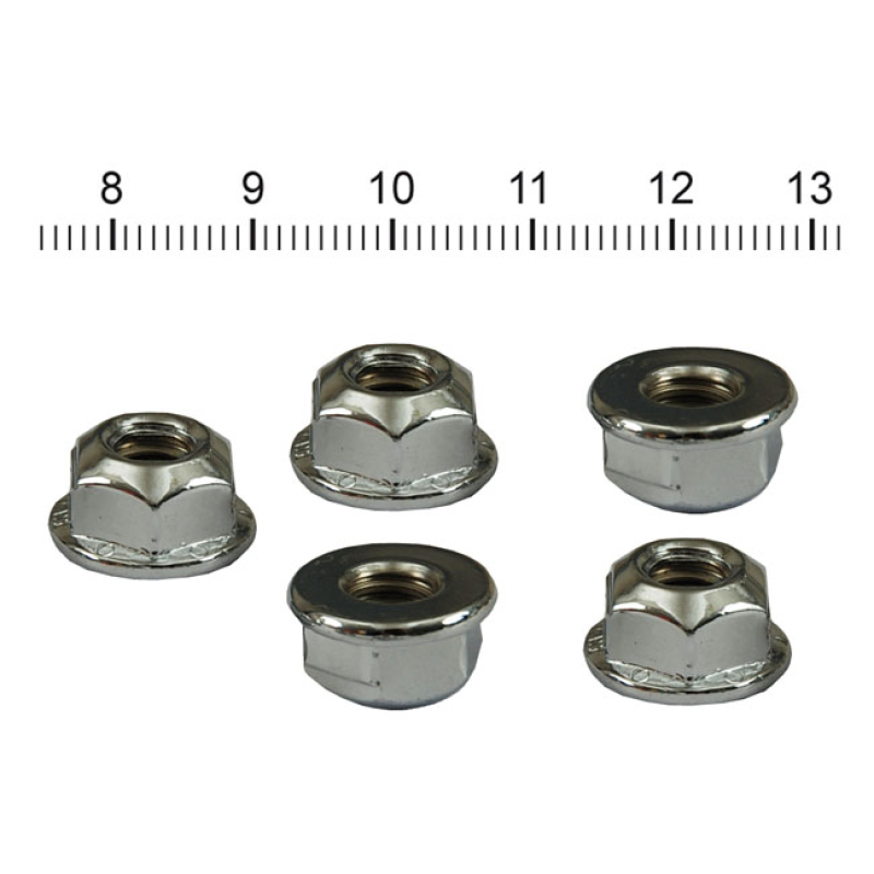 1/4-20 FLANGED LOCK NUT CHROME 524707