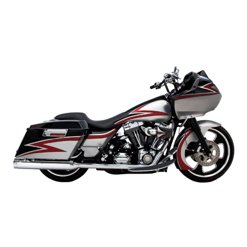 SUPERTRAPP, STOUT 4&quot; SLIP-ON MUFFLER SET. CHROME 526509