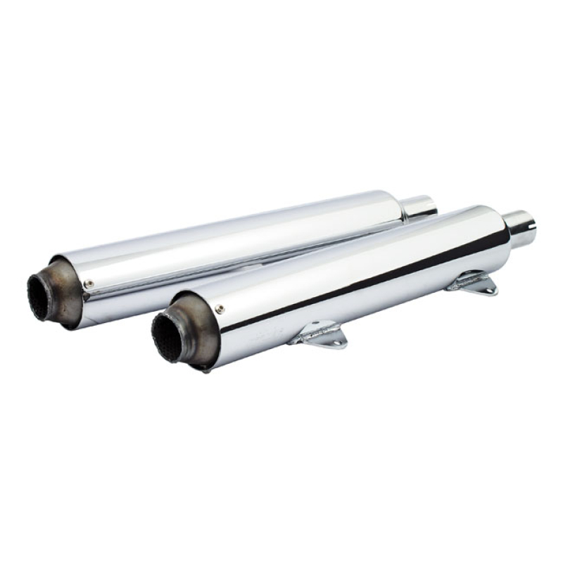 KERKER, 3-1/2&quot; SLIP-ON MUFFLERS. CHROME. MIKUNI 526649