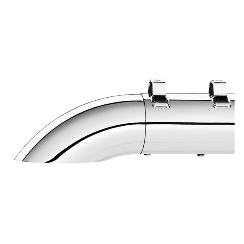 SUPERTRAPP, 3-1/2&quot; TAPERED TURN DOWN/OUT. CHROME 526772