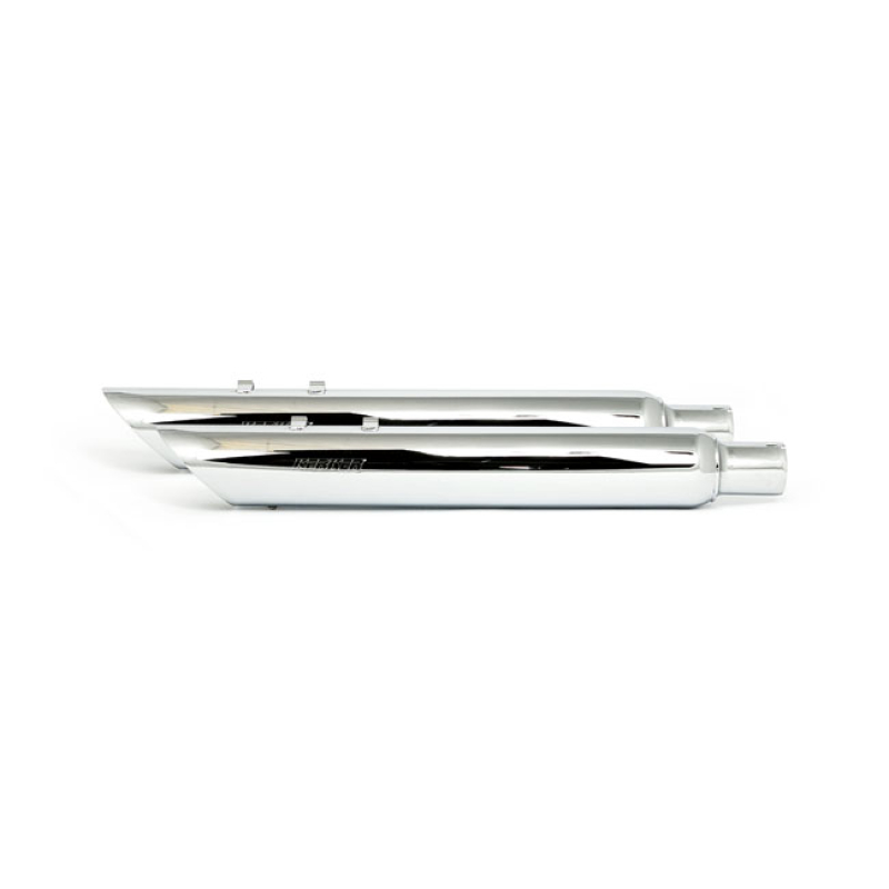 KERKER, SLASH 4&quot; SLIP-ON MUFFLER SET. CHROME 526869