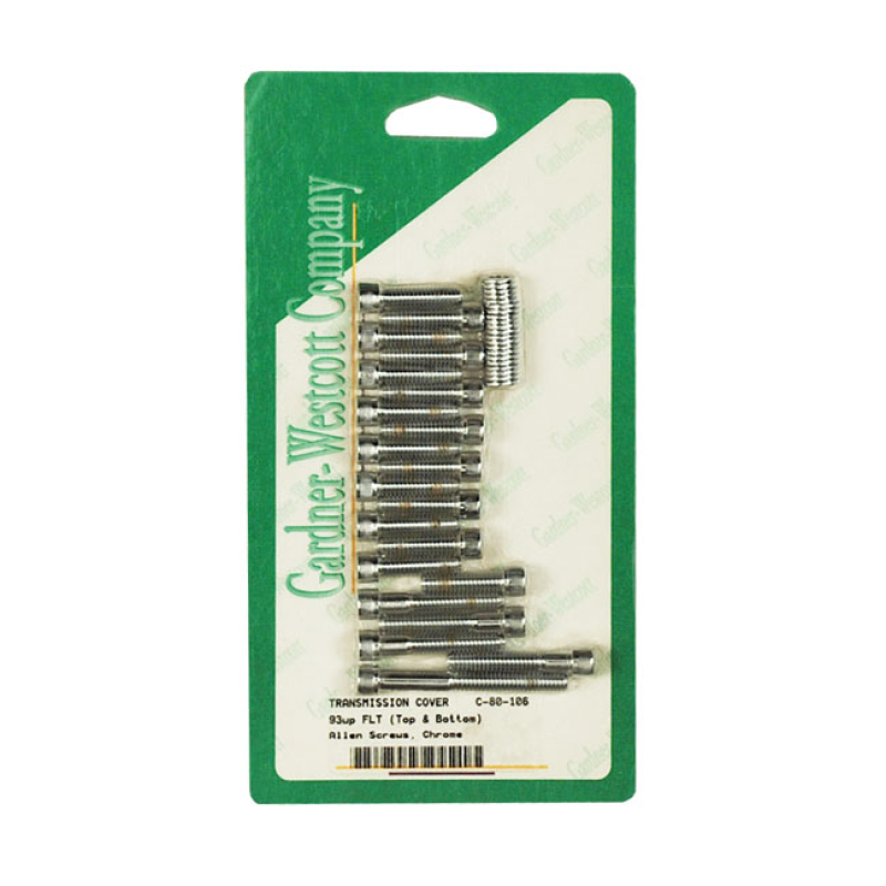 GW, TRANSMISSION TOP & BOTTOM COVER SCREW KIT. ALLEN CHROME.  INCLUDES 527075