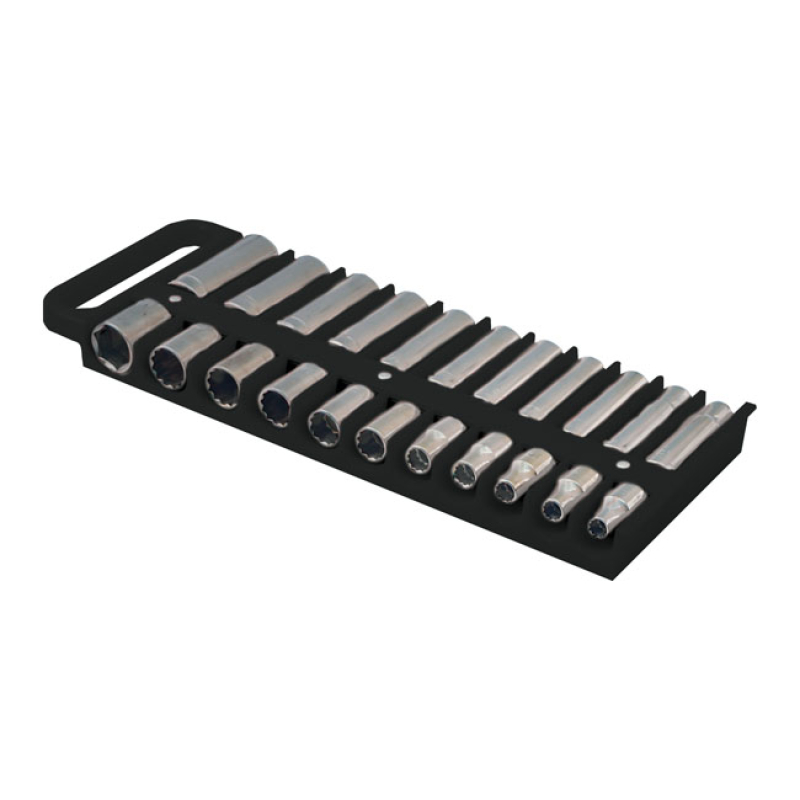 LISLE, 1/2&quot; SOCKET HOLDER, BLACK BLACK. STRONG ABS PLASTIC. CLAMPS TO 530823
