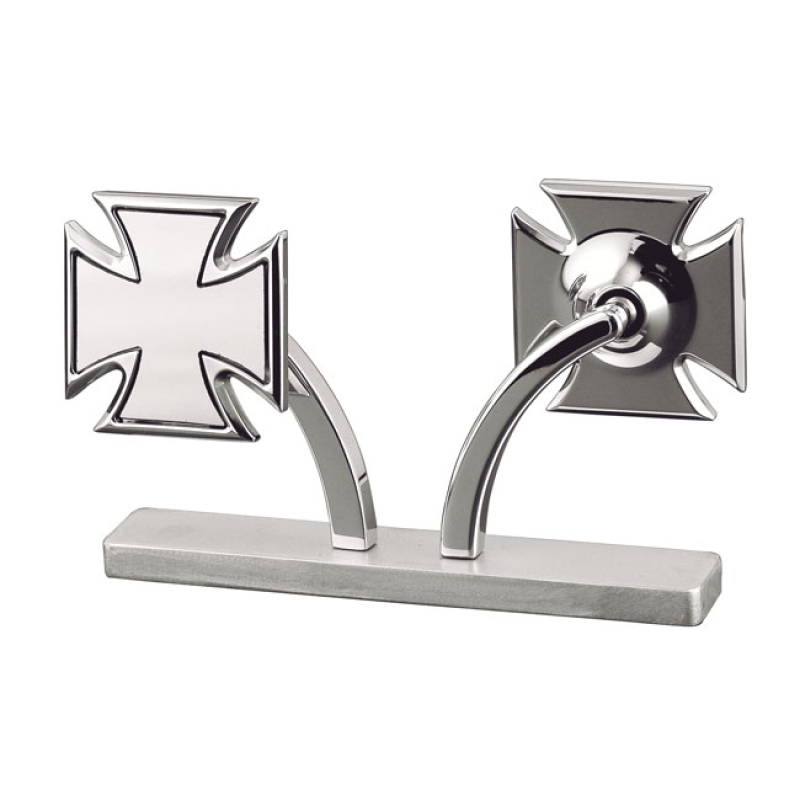 K-TECH, MALTESE CROSS MIRROR BILLET, POLISHED, LEFT 532021