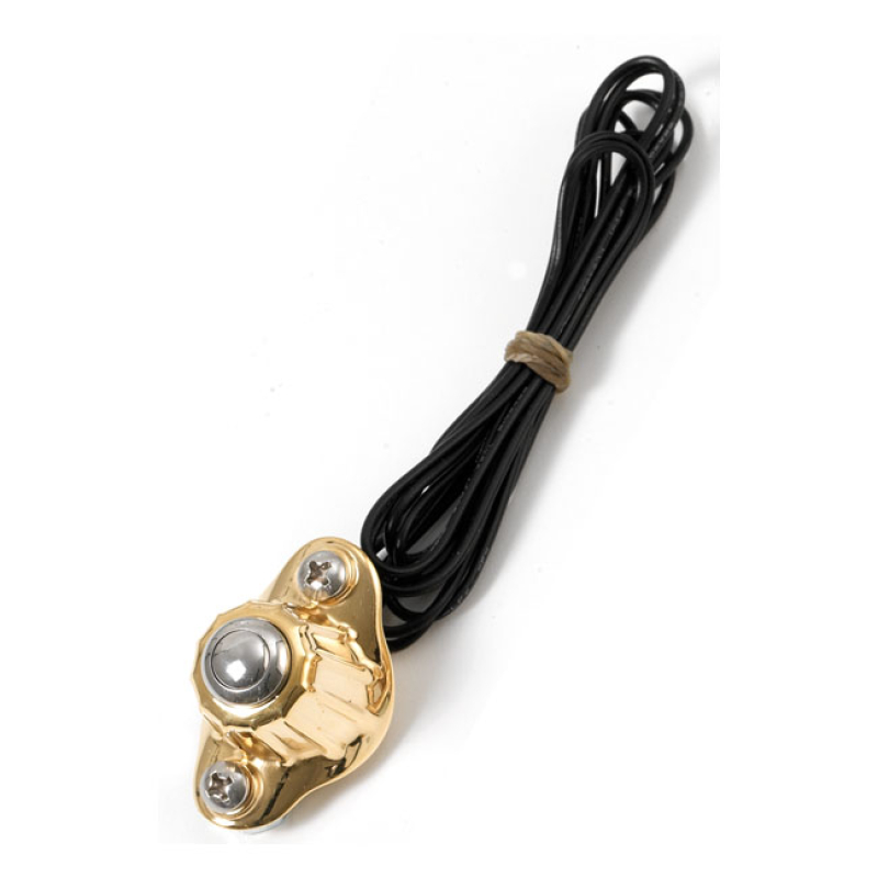 KUSTOM TECH, DELUXE HANDLEBAR SWITCH. SINGLE BUTTON POLISHED FINISHED 532377