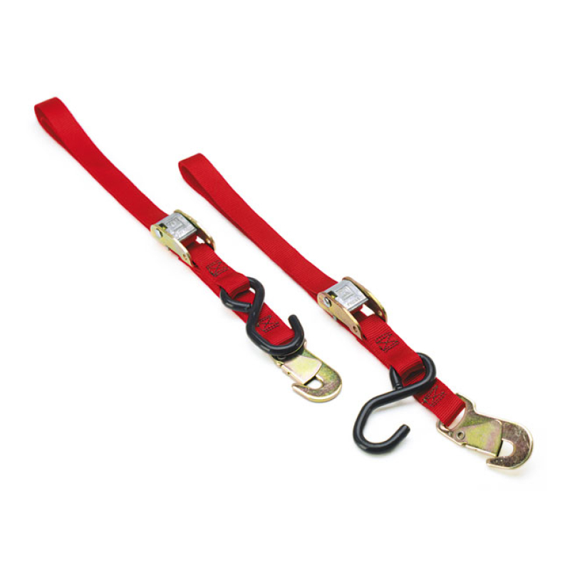 ANCRA RED SNAPPER CAM BUCKLE TIE DOWN RED. OVERALL LENGTH 66&quot; (167CM). 532544