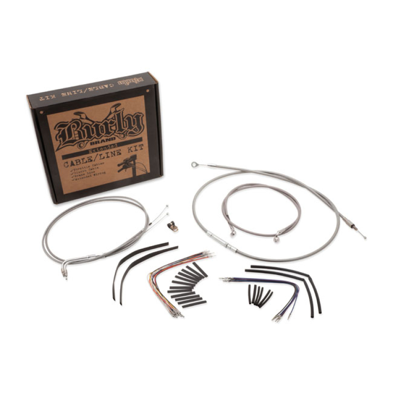 BURLY, APEHANGER CABLE/LINE KIT. 14", STAINLESS FOR BURLY 14" APEHANGE 533000