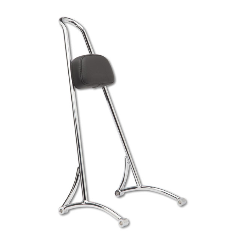 BURLY, SISSY BAR. 20&quot; CHROME, WITH BACKREST PAD 533088