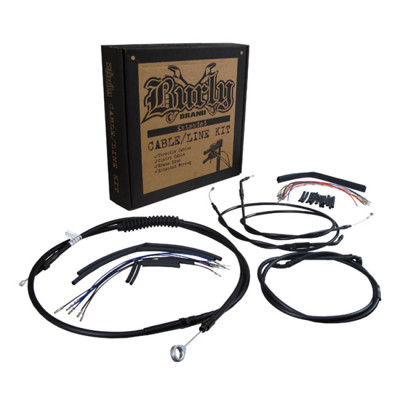 BURLY APEHANGER CABLE/LINE KIT FOR BURLY 14" APEHANGERS. BLACK CABLES. 533293