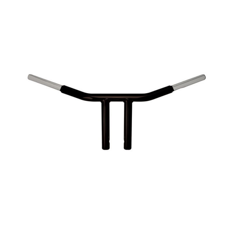 WILD1, CHUBBY 8&quot; CHOPPER T BAR SATIN BLACK POWDER COATED; STEEL; BUILT 534085