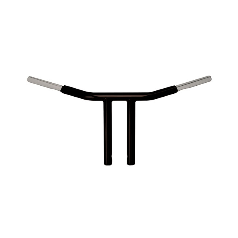 WILD1, CHUBBY 10&quot; CHOPPER T BAR SATIN BLACK POWDER COATED; STEEL; BUIL 534086