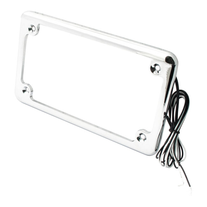 CUSTOM DYNAMICS LICENSE PLATE FRAME WITH 6 LEDS CHROME 536438