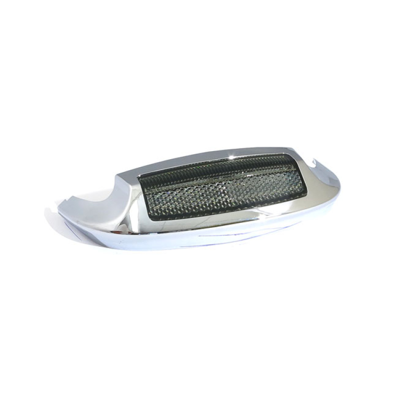 CUSTOM DYNAMICS FRONT FENDER TIP WITH LIGHT CHROME FITS STOCK FRONT FE 536898