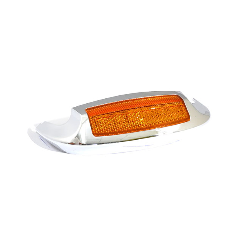 CUSTOM DYNAMICS FRONT FENDER TIP WITH LIGHT CHROME FITS STOCK FRONT FE 536899