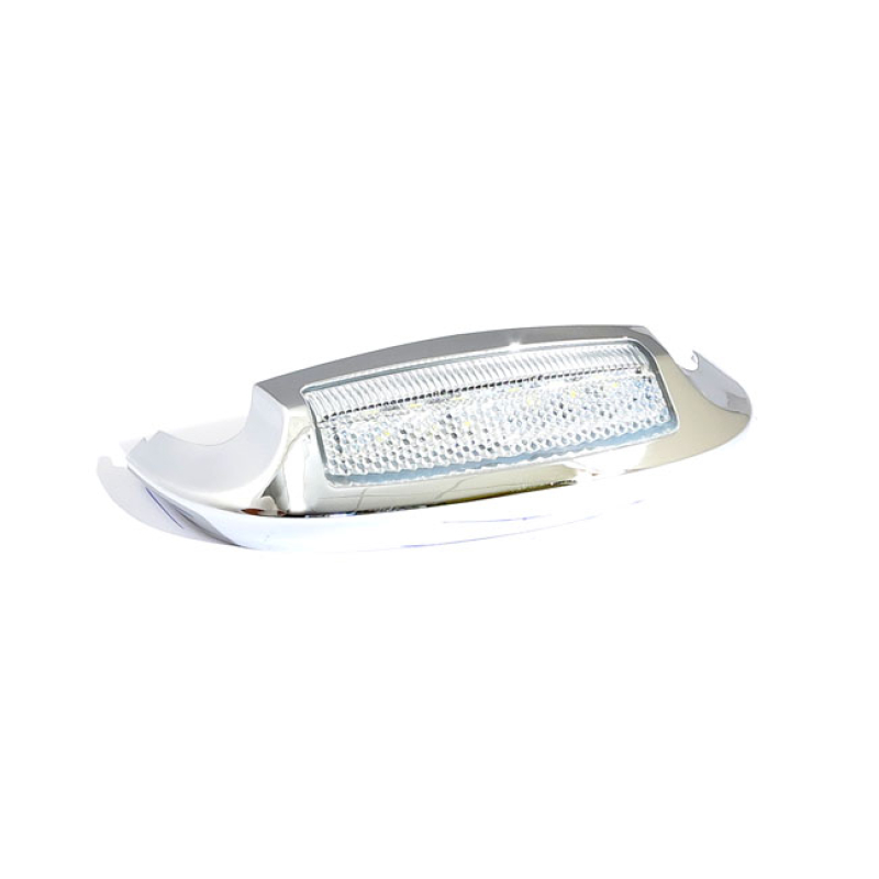 CUSTOM DYNAMICS FRONT FENDER TIP WITH LIGHT CHROME FITS STOCK FRONT FE 536918