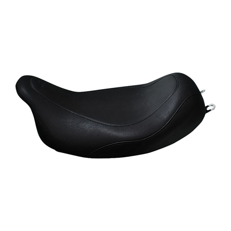 MUSTANG, WIDE TRIPPER SOLO SEAT BLACK. 14&quot; WIDE. STANDARD STYLE STITCH 537000