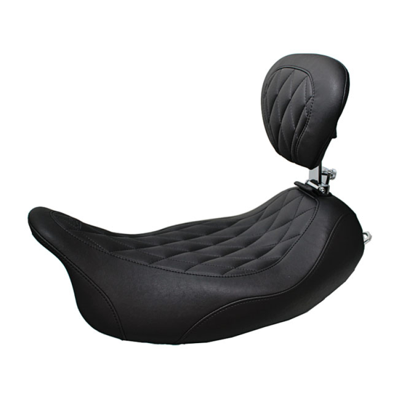 MUSTANG, WIDE TRIPPER SOLO SEAT. WITH RIDER BACKREST BLACK. 14.5&quot; WIDE 537012