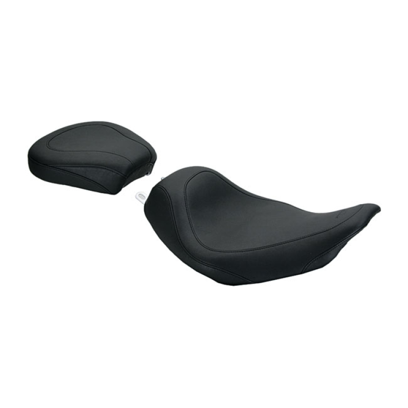 MUSTANG, WIDE TRIPPER SOLO SEAT BLACK. 14&quot; WIDE. STANDARD STYLE STITCH 537016