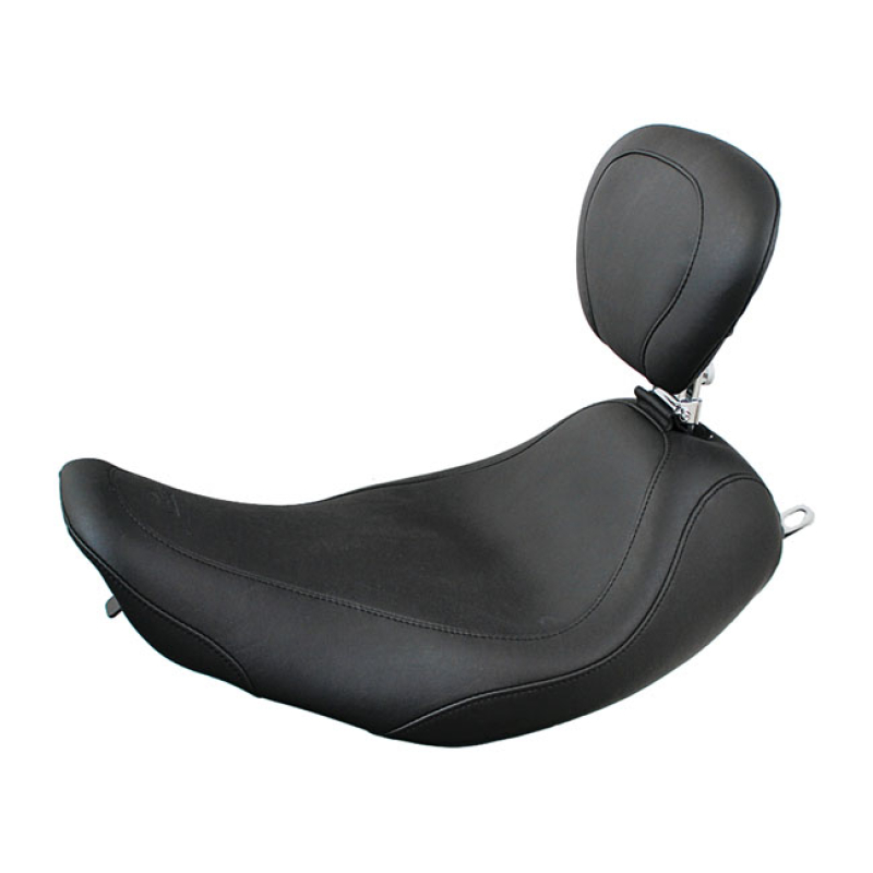 MUSTANG, WIDE TRIPPER SOLO SEAT. WITH RIDER BACKREST BLACK. 14&quot; WIDE. 537020