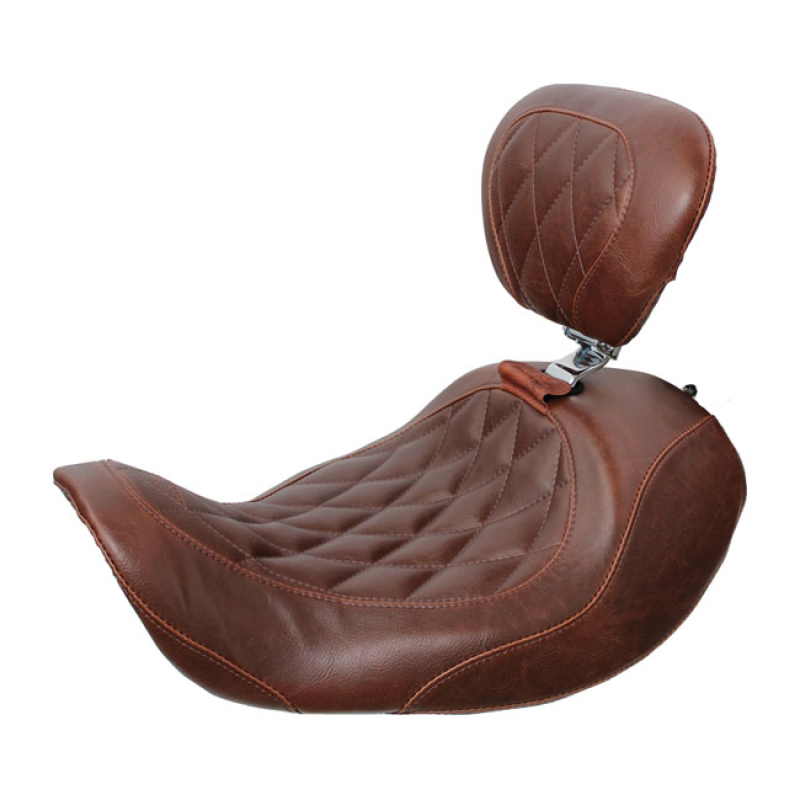 MUSTANG, WIDE TRIPPER FORWARD SOLO SEAT. WITH RIDER BACKREST DISTRESSE 537039